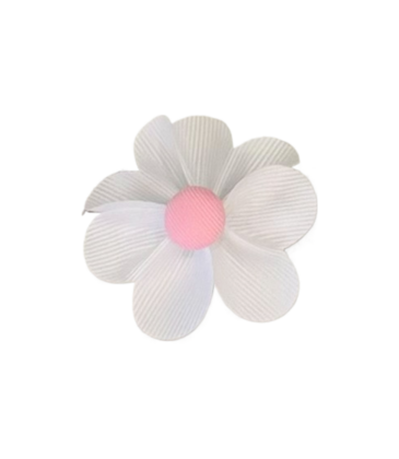 Wee Ones Wee Ones White w/ Pearl Petal Flower Hair Clip