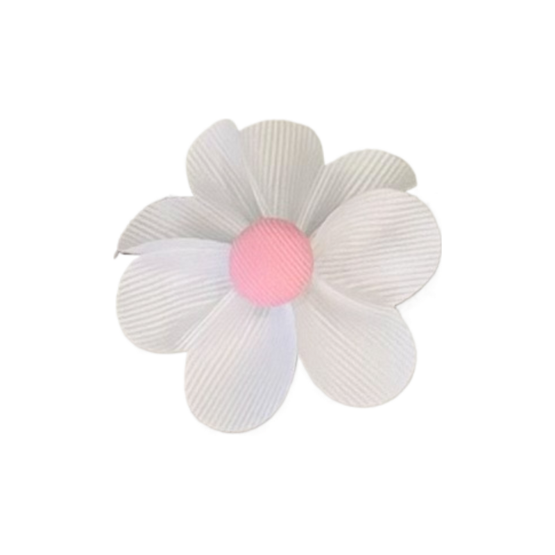 Wee Ones Wee Ones White w/ Pearl Petal Flower Hair Clip