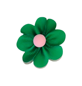 Wee Ones Wee Ones Fern Green w/ Pearl Petal Flower Hair Clip