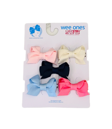 Wee Ones Wee Ones 5pk Tiny Bows Light Pink Multi Pack