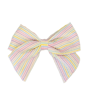Wee Ones Wee Ones King Multi Seersucker Bowtie w/ Tails Bow