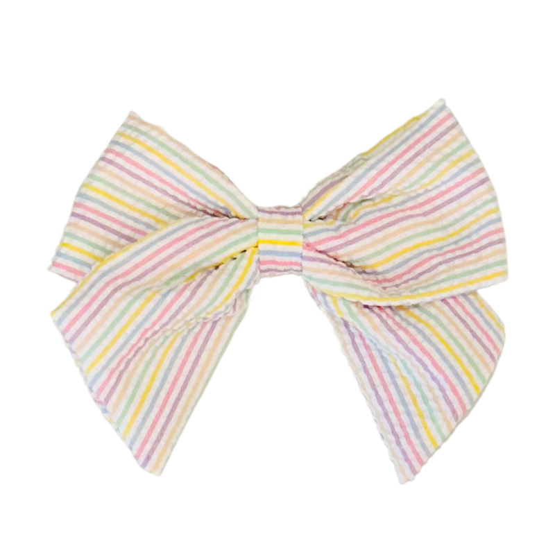 Wee Ones Wee Ones King Multi Seersucker Bowtie w/ Tails Bow