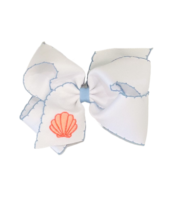 Wee Ones Wee Ones King Shell Emb Moonstitch Bow