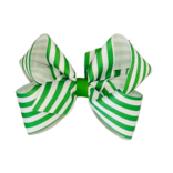 Wee Ones Wee Ones Medium Apple Green Stripe Bow