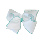 Wee Ones Wee Ones King White w/ Lucite Moonstitch Bow