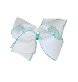 Wee Ones Wee Ones King White w/ Lucite Moonstitch Bow