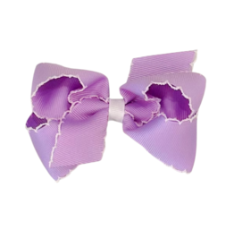 Wee Ones Wee Ones Medium Light Orchid w/ White Moonstitch Bow