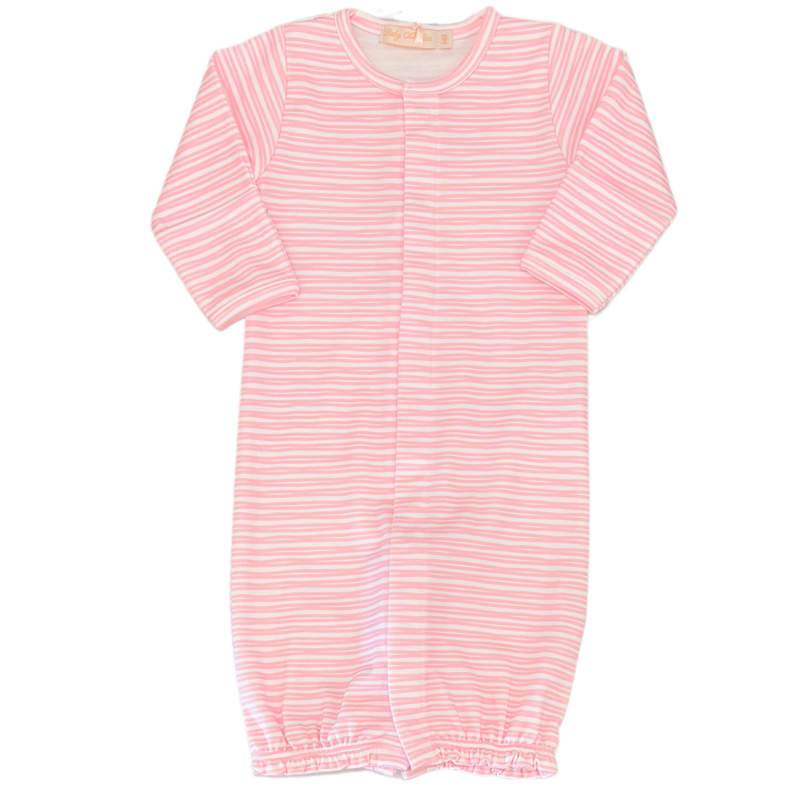 Baby Club Chic Baby Club Chic Pink Breeze Stripes Converter Gown