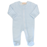 Baby Club Chic Baby Club Chic Sea Breeze Stripes Zipper Footie