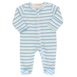 Baby Club Chic Baby Club Chic Tee Time Stripes Zipper Footie