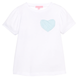 Bisby Bisby Aqua Seersucker Heart Essential Tee