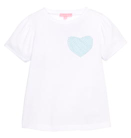 Bisby Bisby Aqua Seersucker Heart Essential Tee