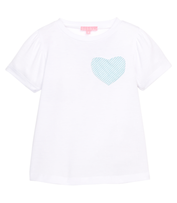 Bisby Bisby Aqua Seersucker Heart Essential Tee