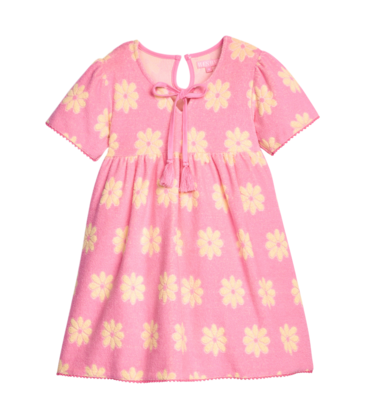 Bisby Bisby Pink Floral Terry Riviera Dress