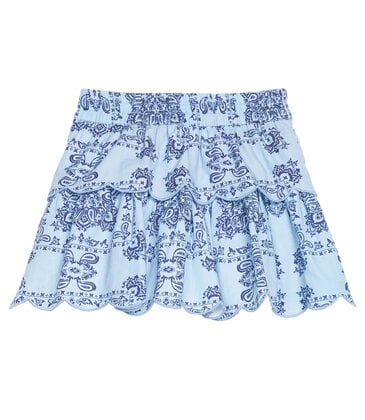 Bisby Bisby Boho Blue Two Tiered Skort