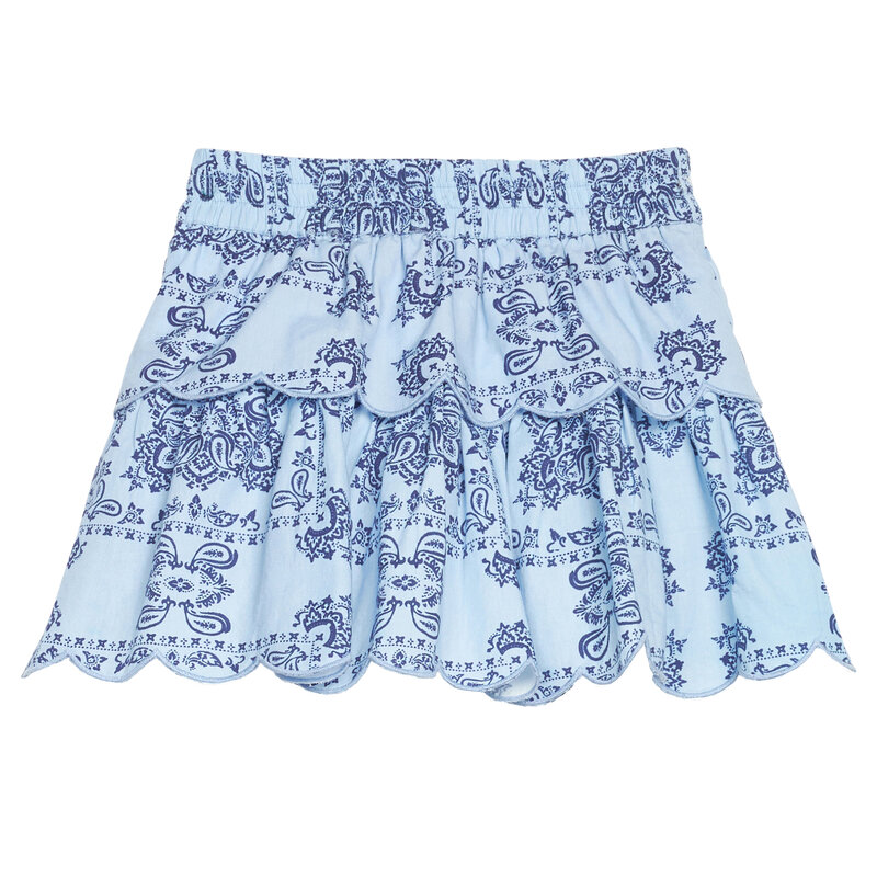 Bisby Bisby Boho Blue Two Tiered Skort