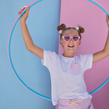 Bisby Bisby Pink Sparkle Seersucker Patch Pocket Shorts