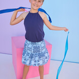 Bisby Bisby Boho Blue Two Tiered Skort