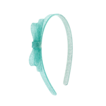 Lilies & Roses Thin Bow Glitter Light Mint Headband