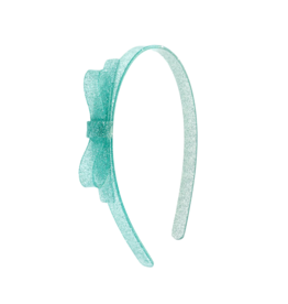 Lilies & Roses Thin Bow Glitter Light Mint Headband