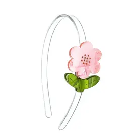 Lilies & Roses Flower Pink Pearlized Headband
