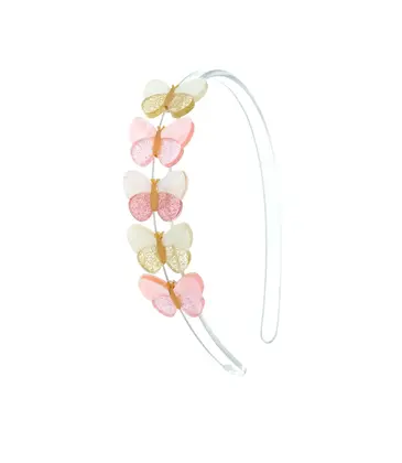 Lilies & Roses Butterflies Shimmer Pink Shades Headband