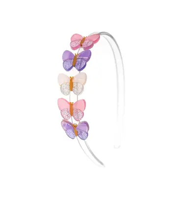 Lilies & Roses Butterflies Shimmer Lilac Shades Headband