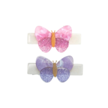 Lilies & Roses Butterflies Shimmer Lilac & Pink Hair Clips