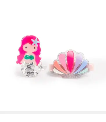 Lilies & Roses Mermaid & Seashell Hair Clips