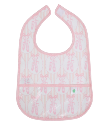 Apple of My Isla Apple of My Isla The Wipe It Bib - Ballet