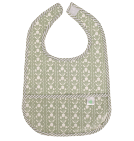 Apple of My Isla Apple of My Isla The Wipe It Bib - Sage Floral