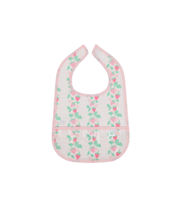 Apple of My Isla Apple of My Isla The Wipe It Bib - Strawberries