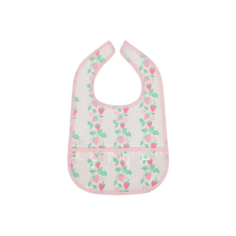 Apple of My Isla Apple of My Isla The Wipe It Bib - Strawberries