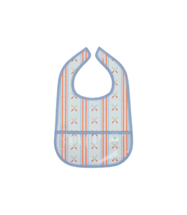 Apple of My Isla Apple of My Isla The Wipe It Bib - Baseball