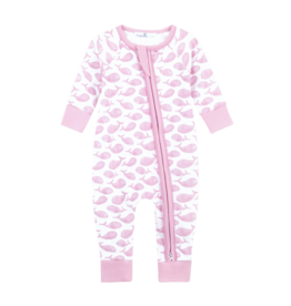 Magnolia Baby Magnolia Baby Pink Azure Whales Playsuit