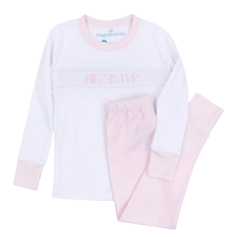 Magnolia Baby Magnolia Baby Big Sister Smocked Long Pajamas