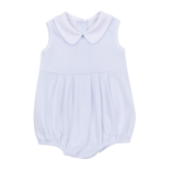 Magnolia Baby Magnolia Baby Light Blue Mini Stripes Collared Bubble