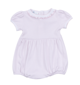 Magnolia Baby Magnolia Baby Pink Mini Stripes Ruffle Bubble