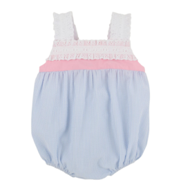 The Beaufort Bonnet Company TBBC Babs Bubble - Breakers Blue Seersucker/Sandpearl Pink