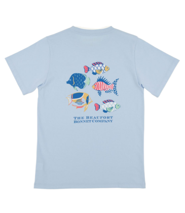 The Beaufort Bonnet Company TBBC Sir Proper's T-Shirt - Buckhead Blue/Fish