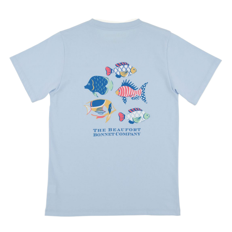 The Beaufort Bonnet Company TBBC Sir Proper's T-Shirt - Buckhead Blue/Fish