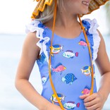 The Beaufort Bonnet Company TBBC Ruehling Ruffle Bathing Suit - Here Fishy Fishy