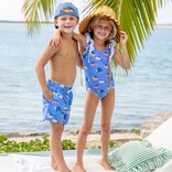 The Beaufort Bonnet Company TBBC Tortola Swim Trunks - Here Fishy Fishy