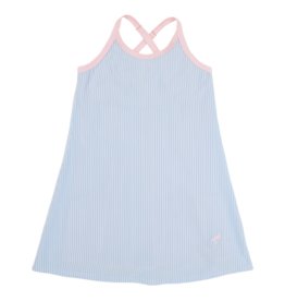 The Beaufort Bonnet Company TBBC Prepletic Little Miss Tennis Dress - BSB Seersucker/PBP