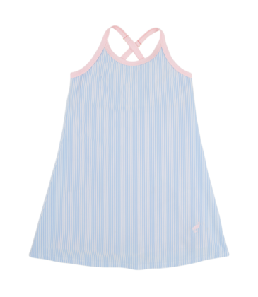 The Beaufort Bonnet Company TBBC Prepletic Little Miss Tennis Dress - BSB Seersucker/PBP