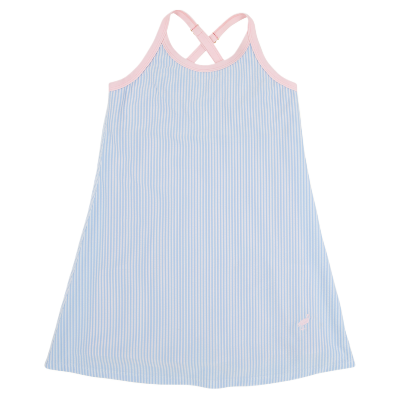 The Beaufort Bonnet Company TBBC Prepletic Little Miss Tennis Dress - BSB Seersucker/PBP