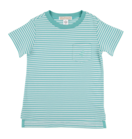 The Beaufort Bonnet Company TBBC Carter Crewneck - Turks Teal Stripe