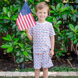 Lila + Hayes Lila + Hayes Charles Short Set - Patriotic Jeeps