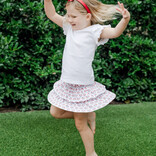 Lila + Hayes Lila + Hayes Maggie Tiered Skort - Stars, Stripes, & Bows