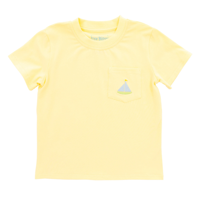 Itsy Bitsy Itsy Bitsy Pocket Tee - Sailboat